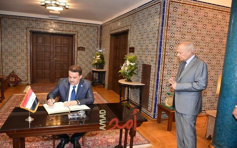 أبو الغيط خلال استقباله رئيس وزراء العراق: بغداد تقوم بدور مهم في المنطقة
