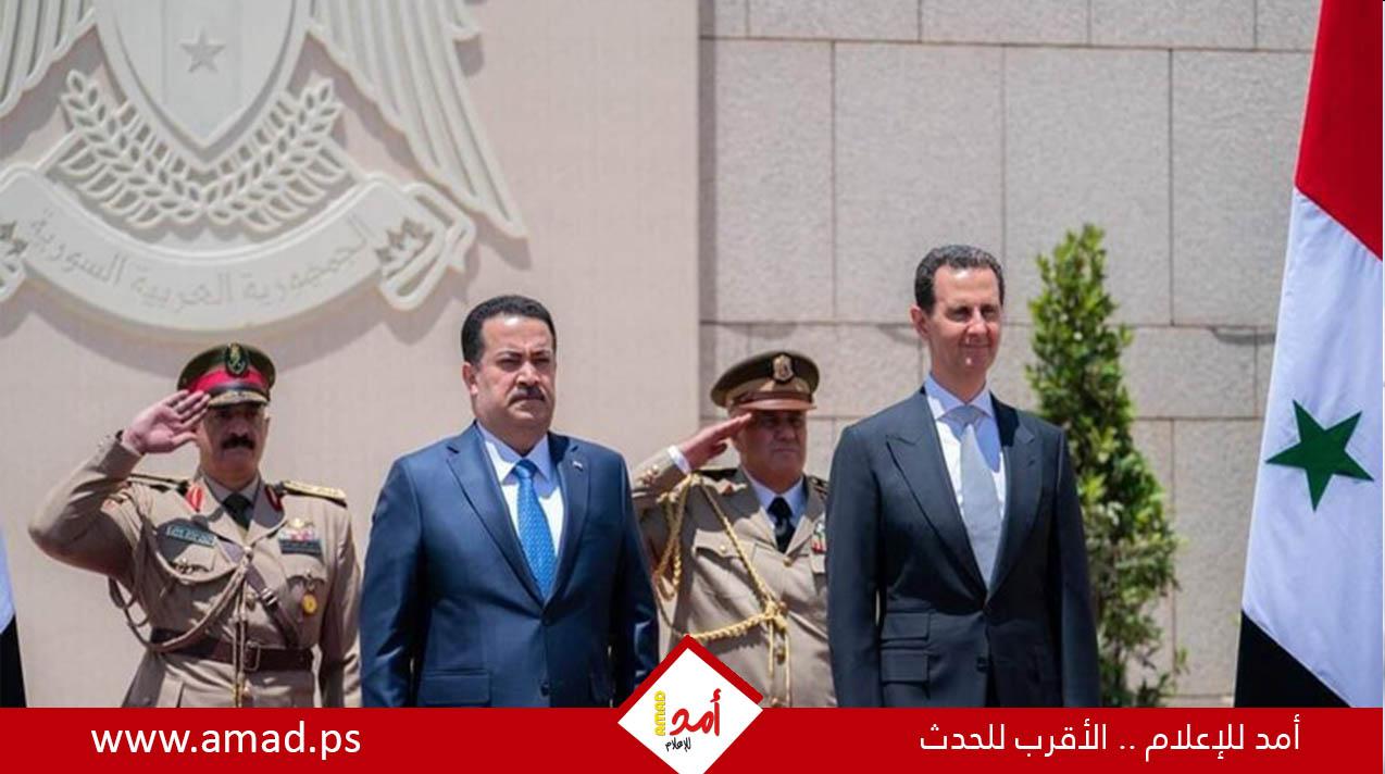 الأسد يجري مباحثات رسمية مع رئيس الوزراء العراقي في دمشق