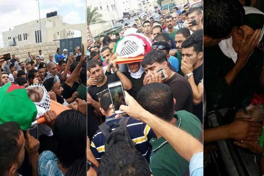 جماهير غفيرة تشيع الشهيد  ياسر حمدونة