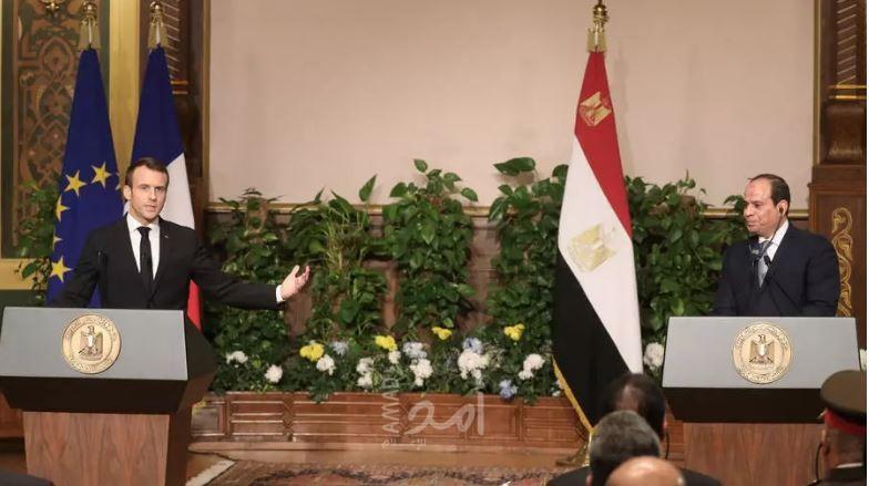الرئيس السيسي وماكرون يتوافقان لدفع جهود تسوية القضية الفلسطينية