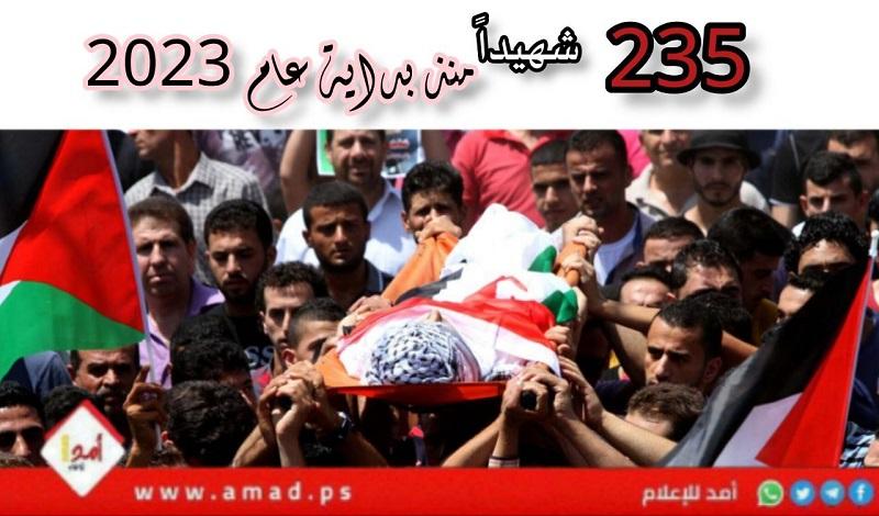 (235) شهيداً ارتقوا برصاص جيش الاحتلال منذ بداية عام 2023- أسماء