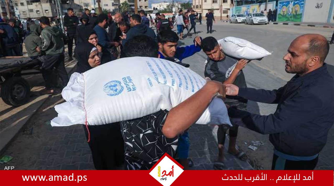 شاحنات محملة بالطحين تصل جباليا شمال قطاع غزة