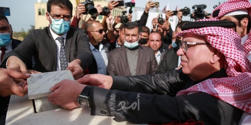 العمادي يضع حجر الأساس لمشروع مستشفى حمد بن جاسم العام في رفح