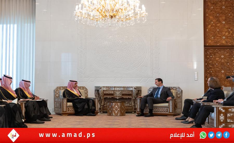 الرئيس بشار الأسد يستقبل وزير الخارجية السعودي بن فرحان