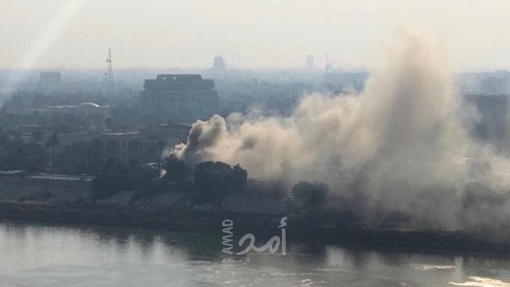 فيديو.. بغداد: حريق بمحيط وزارة الدفاع العراقية داخل المنطقة الخضراء
