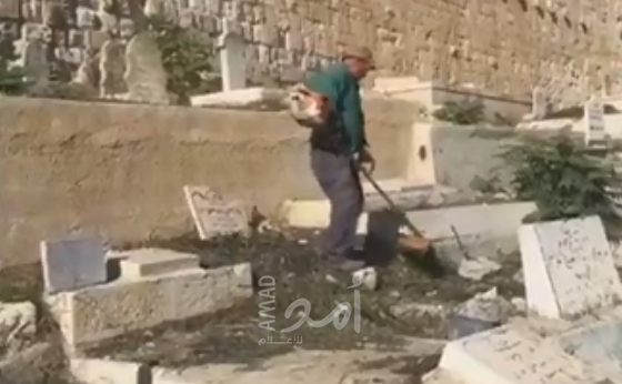 بالفيديو.. يوم تطوعي لتنظيف مقبرة "باب الرحمة" بالقدس