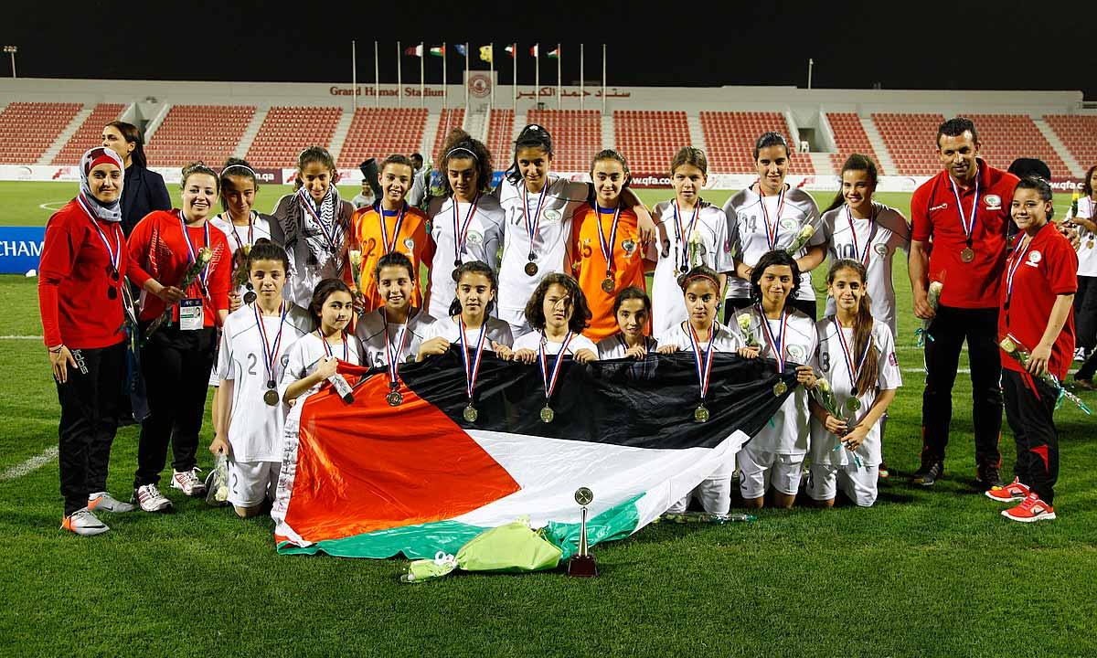 واعدات فلسطين يواجهن منتخب البحرين على ملعب البتراء غدا