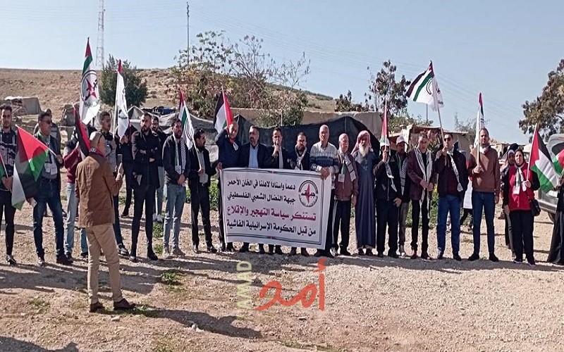 جبهة النضال الشعبي تنظم فعالية مركزية في الخان الأحمر ضد سياسات التهجير والاقتلاع الاحتلالية