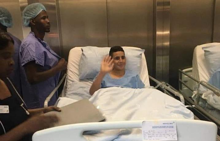 الطفل الجريح محمد التميمي يجري عملية ناجحة في جنوب افريقيا