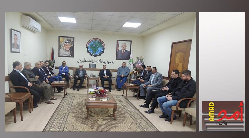 جمعية رجال الاعمال تستقبل وفداً من الوطنية موبايل بمقرها بغزة