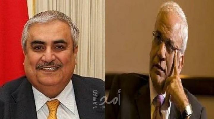 عريقات والشيخ خالد آل خليفة: لا لتغيير مبادرة السلام العربية