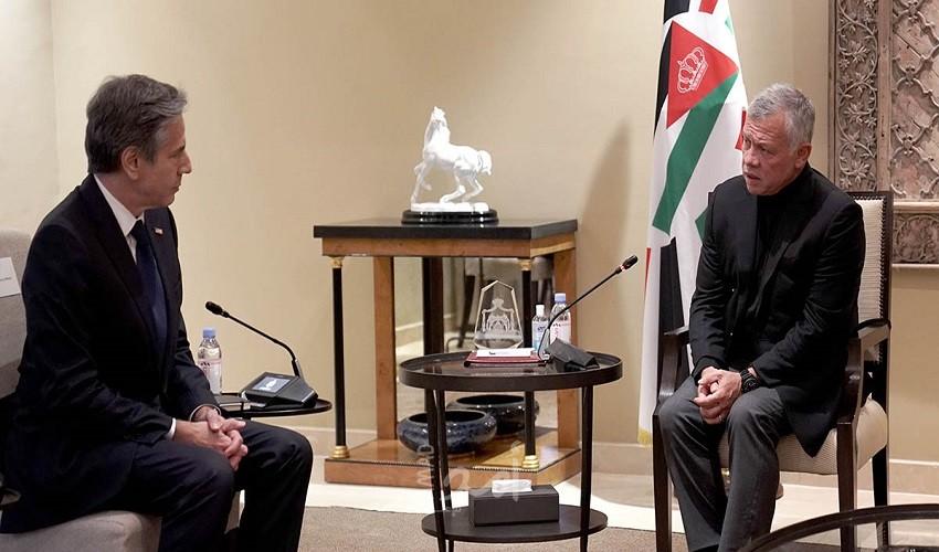 خلال لقائه بلينكن… ملك الأردن يرحب بتحرك أمريكا لمعاودة فتح قنصليتها في القدس