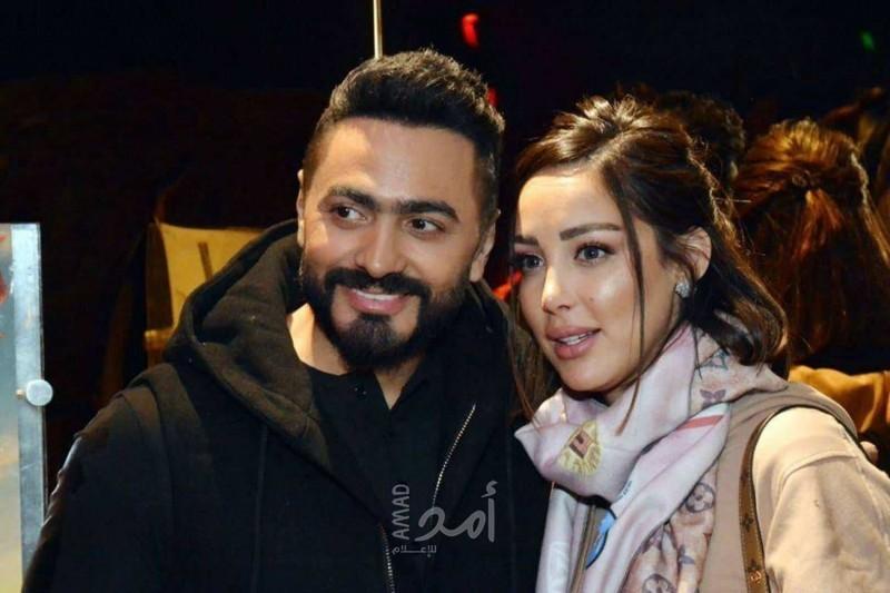 الموت يفجع بسمة بوسيل زوجة تامر حسني