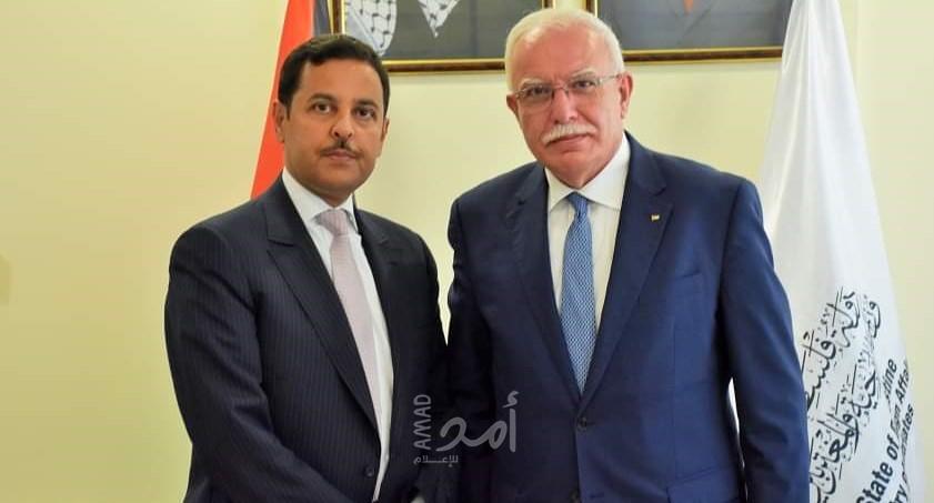 الوزير المالكي يُودّع ممثل بعثة المملكة الأردنية الهاشمية لدى فلسطين