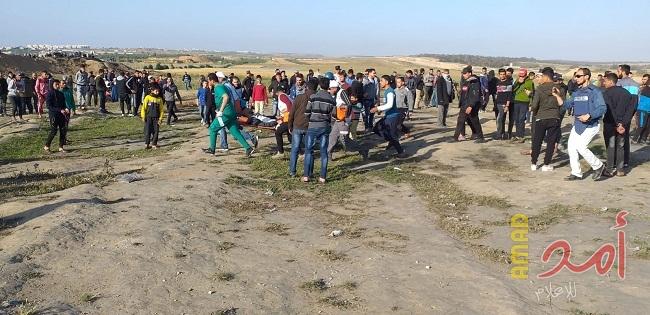 محدث - إصابة 37 مواطن و 5 مسعفين و4 صحفين جراء قمع جيش الاحتلال للمتظاهرين شرق قطاع غزة