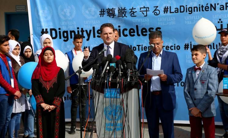 الأونروا تطلق الحملة العالمية لجمع التبرعات "الكرامة لا تقدر بثمن" من غزة