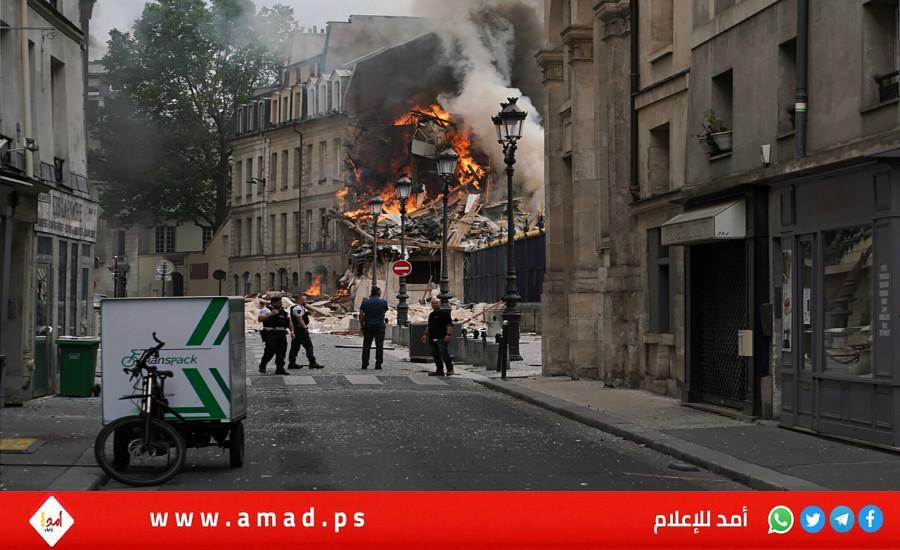 انفجار غاز  هز العاصمة الفرنسية باريس خلف دمارا وإصابات - فيديو وصور