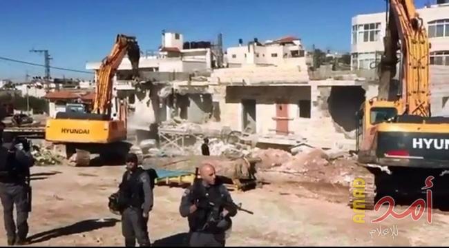 هدم منزلين قيد الإنشاء في بيت جالا