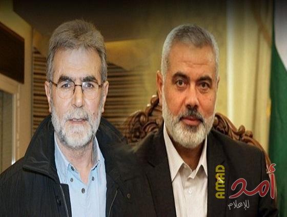 هنية يهاتف النخالة ويهنئه بانتخابه أمينًا عامًا لحركة الجهاد