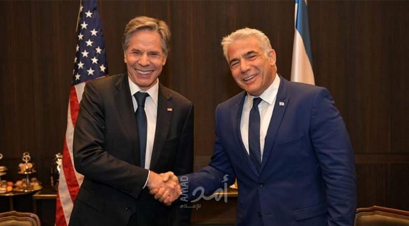 بلينكن ولابيد تحدثا عن ضرورة تحسين العلاقات الإسرائيلية الفلسطينية بشكل عملي
