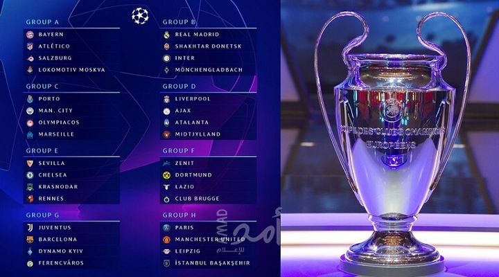 بالتفصيل.. مواعيد وتوقيت مباريات دور المجموعات لدوري أبطال أوروبا