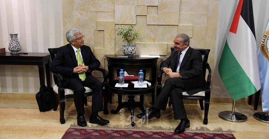 أشتية يبحث مع البنك الدولي واليونسيف أخر التطورات