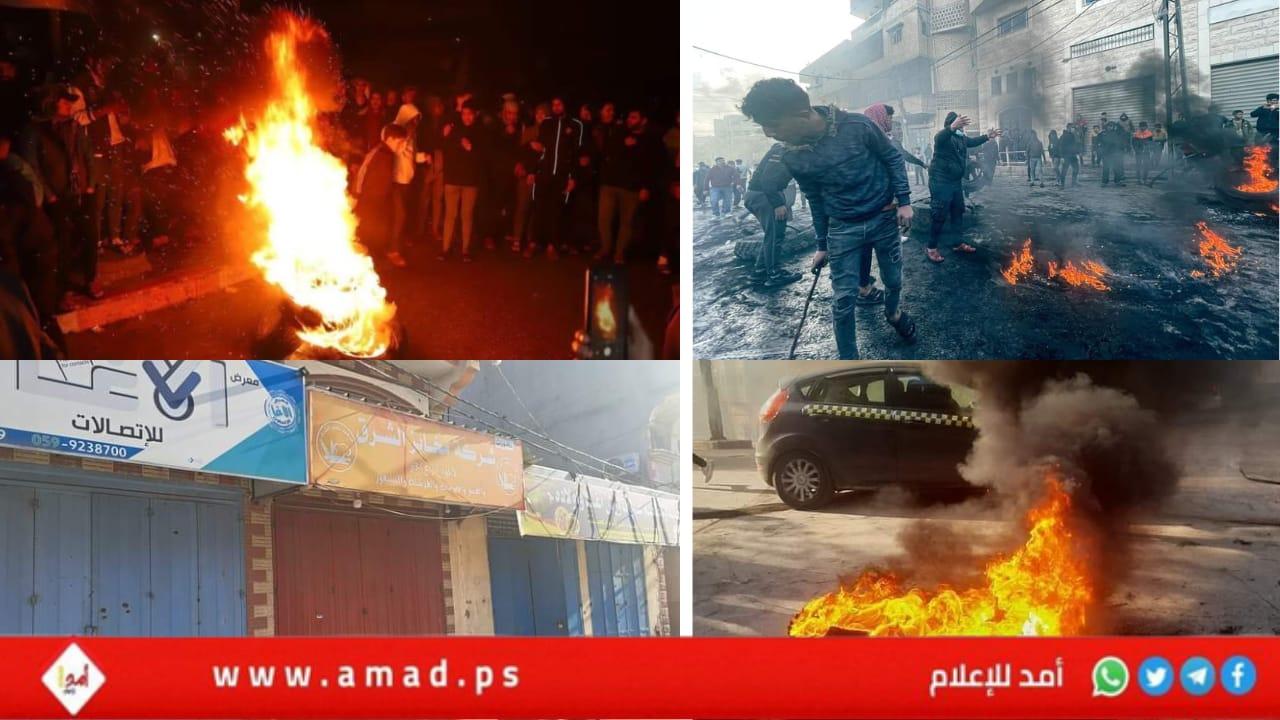 غزة: احتجاجات واسعة  وغضب وإشعال إطارات مطاطية ضد حكومة حماس في بيت لاهيا- فيديو وصور