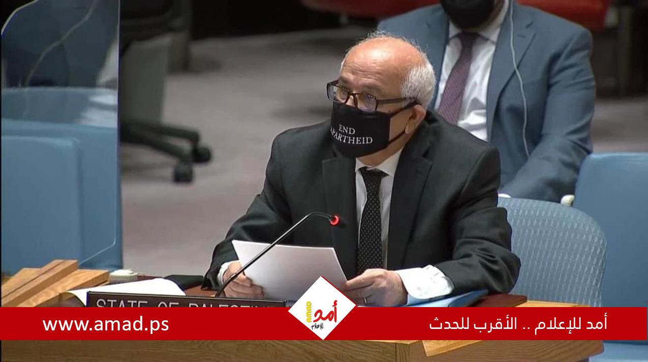 منصور لـ "مجلس الأمن": الإدانات وحدها لا تكفي لردع إسرائيل