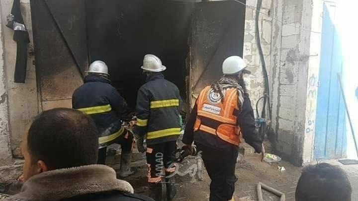 اندلاع حريق لمنزل عائلة "أبو سمرة" في خانيوس جنوب قطاع غزة