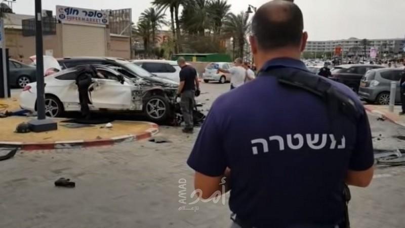 انفجار سيارة وسط إسرائيل