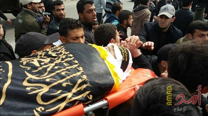 بالصور.. تشييع جثمان شهيد سرايا القدس "جهاد حرارة" في الشجاعية