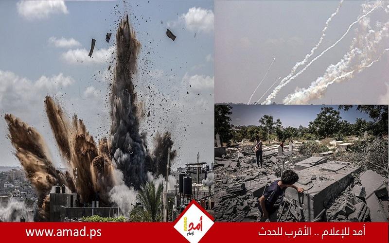 محدث - بعد تعثر التهدئة: عدوان إسرائيلي متواصل ورد فلسطيني مستمر- صور وفيديو