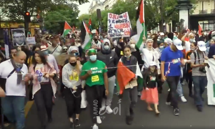مظاهرات في فرنسا تضامنًا مع فلسطين ضد خطط الضم الإسرائيلية