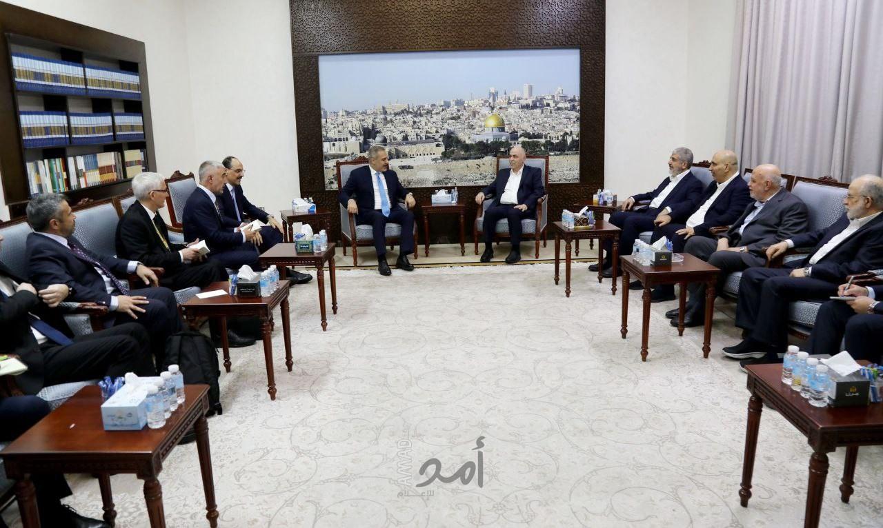 خلال لقاء وفد من حماس..فيدان يطالب بضرورة الالتزام باتفاق غزة