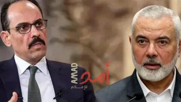 رئيس المخابرات التركية كالين يبحث مع هنية صفقة التبادل