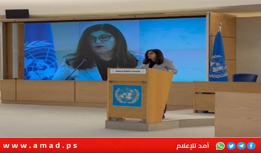 شاهين تدعو إلى محاسبة إسرائيل على جرائمها وحظر تصدير الأسلحة لها