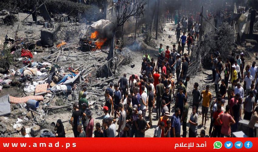 جيش الاحتلال يعدم عشرات المواطنين بقصف خيام ومدارس بخانيونس جنوب غزة