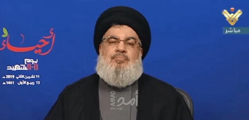 نصرالله: "جبهتنا في لبنان لن تتوقف ما دام العدوان مستمرا على غزة"