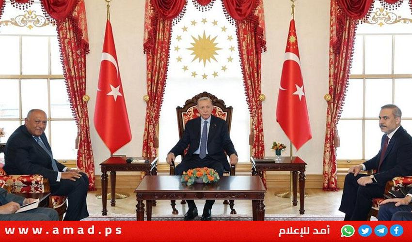 خلال استقباله شكري.. أردوغان يؤكد على أهمية الحد من التوتر الإسرائيلي – الإيراني