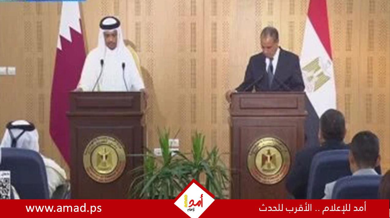 مصر وقطر: تهجير الفلسطينيين خط أحمر "ولن نسمح بحدوثه"