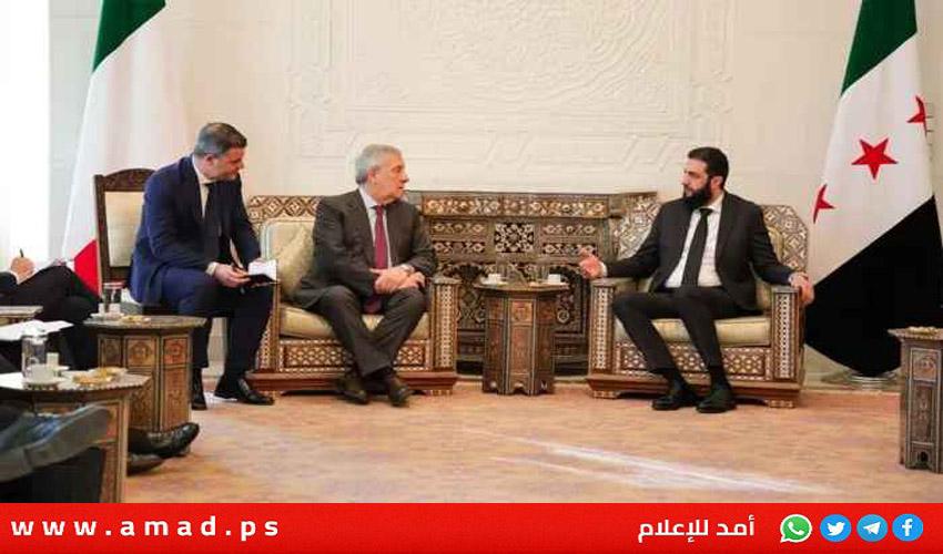 بعد لقاء الشرع..وزير الخارجية الإيطالي: ندعم تعافي سوريا ونفتح صفحة جديدة