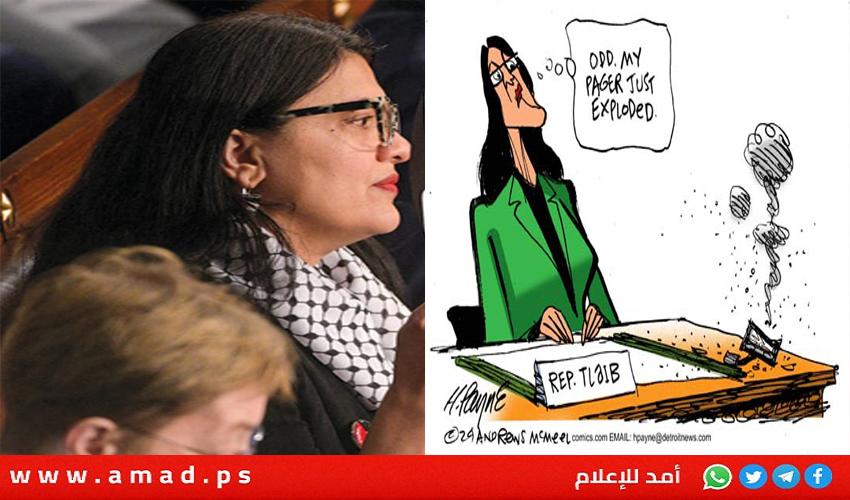 رشيدة طليب تندد برسم كاريكاتوري يظهرها إلى جانب جهاز "بيجر"