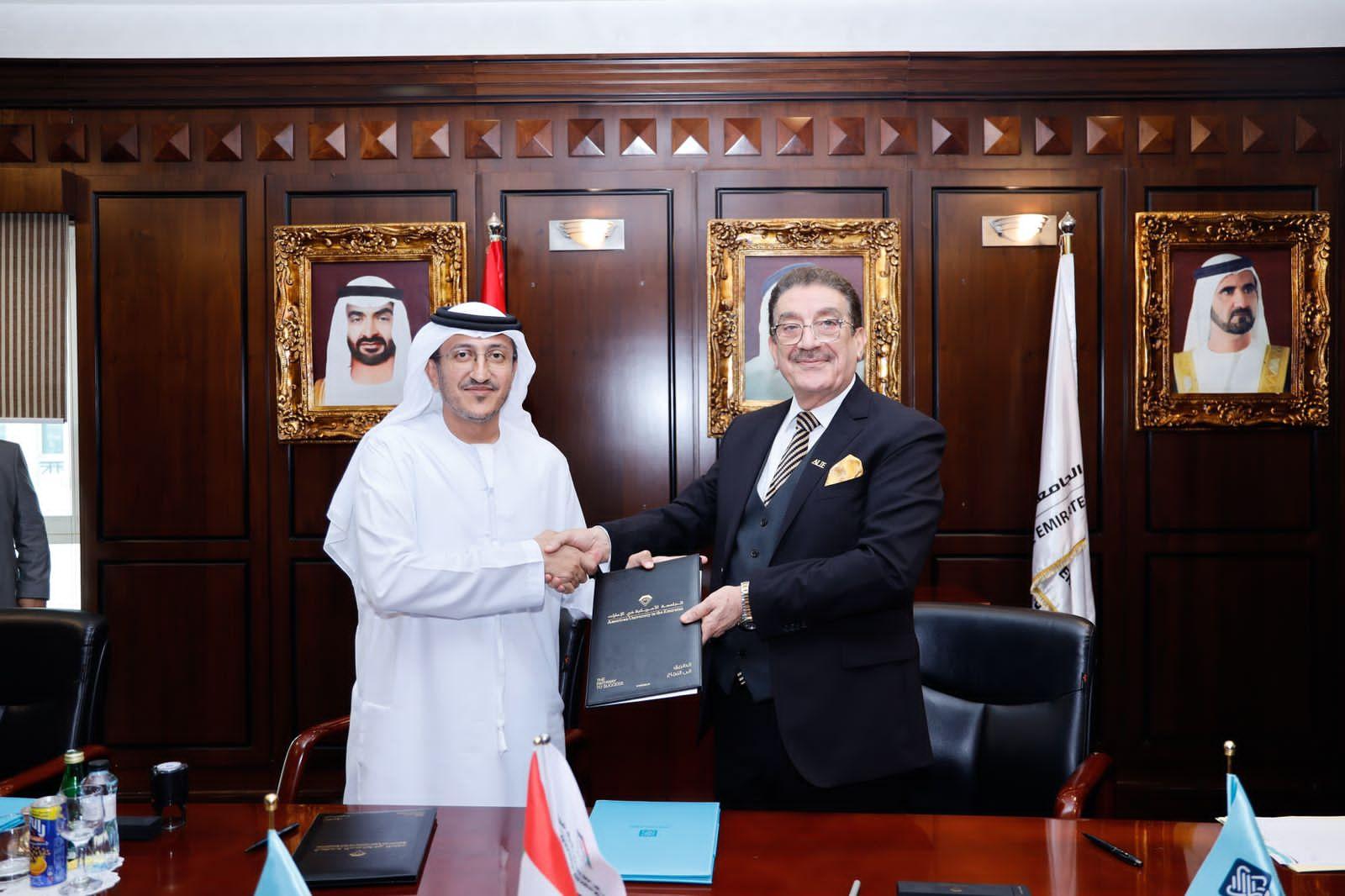 توقيع اتفاقية تعاون بين الشبكة العربية للإبداع والابتكار والجامعة الأمريكية في الإمارات 