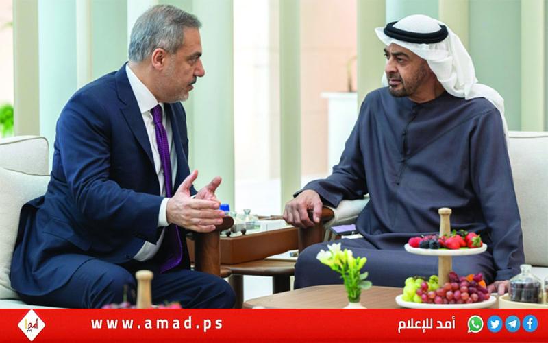 بن زايد ووزير الخارجية التركي يبحثان مساعي وقف إطلاق النار في غزة