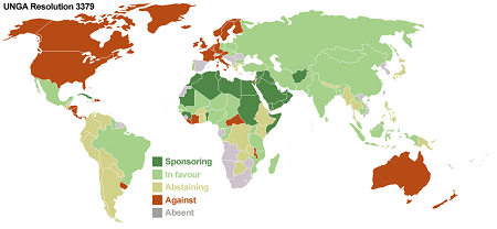 خريطة تصويت الدول حول القرار