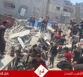 استشهاد 3 مواطنين وإصابة آخرون بقصف طائرات الاحتلال لــ شمال رفح