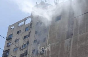اندلاع حريق بمولد كهربائي في برج الشروق وسط غزة