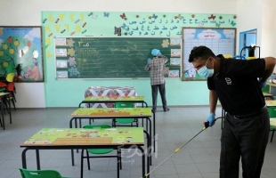 الأونروا و"تعليم حماس" ينظم حملة تعقيم لمدارس قطاع غزة  - صور