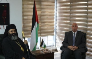 السفير دياب اللوح يستقبل رئيس الكنيسة الأرثوذكسية الفلسطينية بالولايات المتحدة الأمريكية