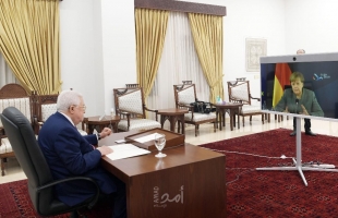 تفاصيل الاتصال المرئي بين الرئيس عباس والمستشارة الألمانية